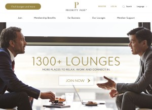 How prioritypass.com looks like on a tablet such as an iPad.