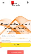 How prismleadindia.in looks like on a mobile device such as an iPhone.