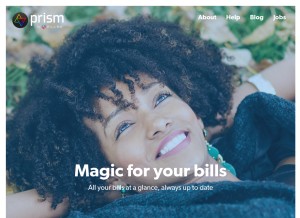How prismmoney-int.com looks like on a tablet such as an iPad.