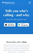 How privacystar.com looks like on a mobile device such as an iPhone.