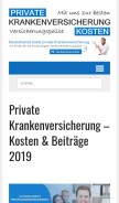 How private-krankenversicherung-kosten.de looks like on a mobile device such as an iPhone.