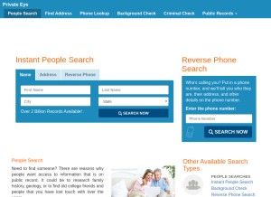 How privateeye.com looks like on a tablet such as an iPad.