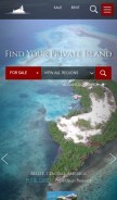 How privateislandsonline.com looks like on a mobile device such as an iPhone.