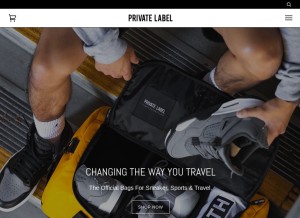How privatelabelnyc.com looks like on a tablet such as an iPad.