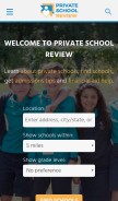 How privateschoolreview.com looks like on a mobile device such as an iPhone.