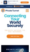 How privatetunnel.com looks like on a mobile device such as an iPhone.