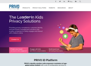 How privo.com looks like on a tablet such as an iPad.