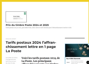 How prixdutimbre.fr looks like on a tablet such as an iPad.