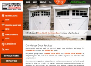 How pro-master.ca looks like on a tablet such as an iPad.