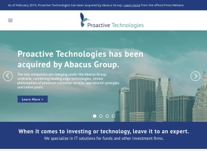 How proactivetech.net looks like on a tablet such as an iPad.