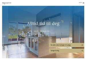 How proaktiv.no looks like on a tablet such as an iPad.