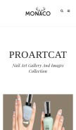 How proartcat.com looks like on a mobile device such as an iPhone.