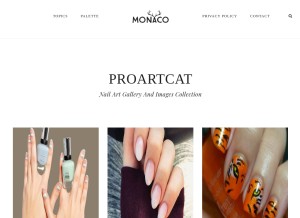 How proartcat.com looks like on a tablet such as an iPad.