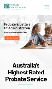 How probateconsultants.com.au looks like on a mobile device such as an iPhone.