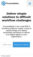 How processmaker.com looks like on a mobile device such as an iPhone.
