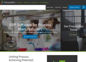 How processpromfg.com looks like on a tablet such as an iPad.