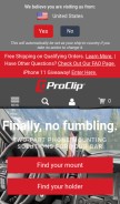 How proclipusa.com looks like on a mobile device such as an iPhone.