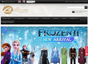 How procosplay.com looks like on a tablet such as an iPad.