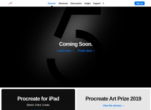 How procreate.art looks like on a tablet such as an iPad.
