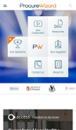 How procurewizard.com looks like on a mobile device such as an iPhone.