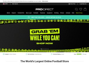 How prodirectsoccer.com looks like on a tablet such as an iPad.
