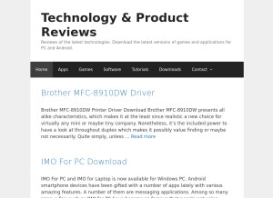How productimreviews.com looks like on a tablet such as an iPad.
