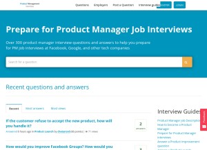 How productmanagementexercises.com looks like on a tablet such as an iPad.