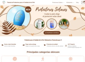 How productos.tumejorspa.com looks like on a tablet such as an iPad.