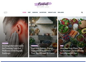 How productreview4all.com looks like on a tablet such as an iPad.