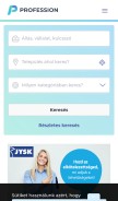 How profession.hu looks like on a mobile device such as an iPhone.