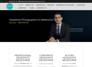 How professionalheadshotsmelbourne.com.au looks like on a tablet such as an iPad.