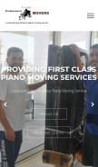 How professionalpianomovers.co.uk looks like on a mobile device such as an iPhone.