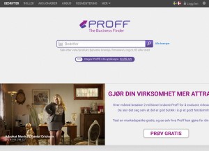 How proff.no looks like on a tablet such as an iPad.