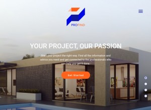How profind.com looks like on a tablet such as an iPad.