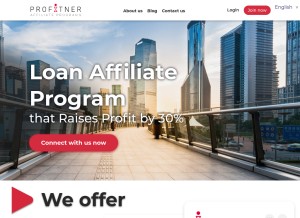 How profitner.com looks like on a tablet such as an iPad.