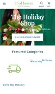 How proflowers.com looks like on a mobile device such as an iPhone.