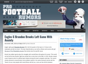 How profootballrumors.com looks like on a tablet such as an iPad.