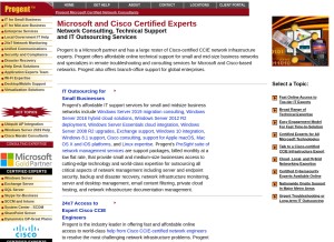 How progent.com looks like on a tablet such as an iPad.