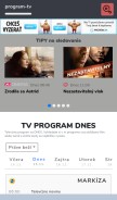 How program-tv.sk looks like on a mobile device such as an iPhone.