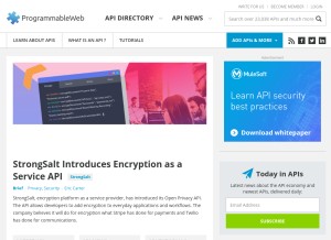 How programmableweb.com looks like on a tablet such as an iPad.