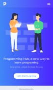 How programminghub.io looks like on a mobile device such as an iPhone.