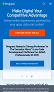 How progress.com looks like on a mobile device such as an iPhone.