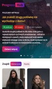 How progresshub.pl looks like on a mobile device such as an iPhone.
