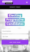 How progressivetakeover.org looks like on a mobile device such as an iPhone.