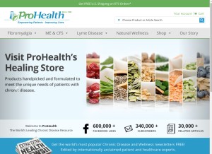 How prohealth.com looks like on a tablet such as an iPad.