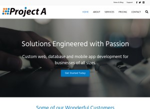 How projecta.cloud looks like on a tablet such as an iPad.
