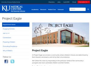 How projecteagle.org looks like on a tablet such as an iPad.