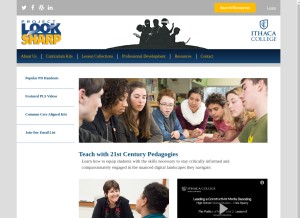 How projectlooksharp.org looks like on a tablet such as an iPad.