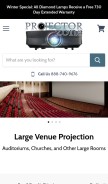 How projectorzone.com looks like on a mobile device such as an iPhone.