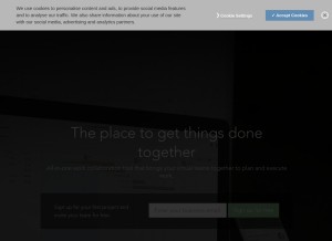 How projectplace.com looks like on a tablet such as an iPad.